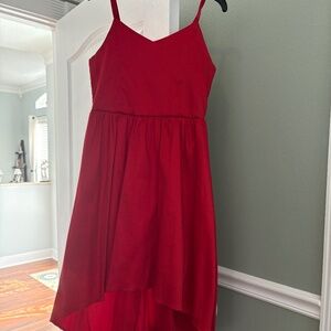 Elegant Satan Girls Red Dress